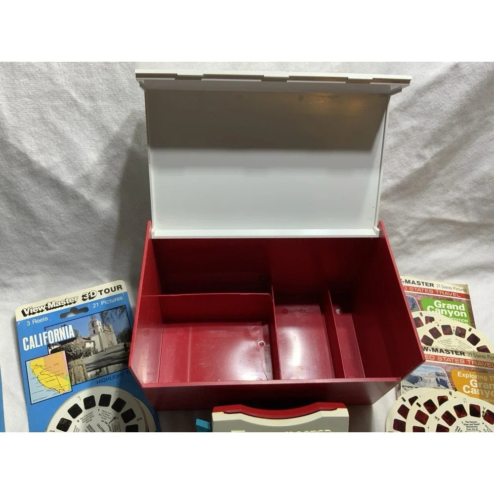 View-Master 1960 Viewer &‎ Library Chest-Case With 72 Reels -National Parks